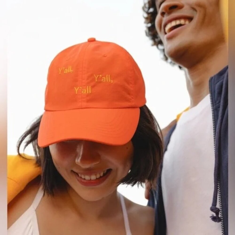 Outdoor Voices Orange “Y’all” Embroidered Hat